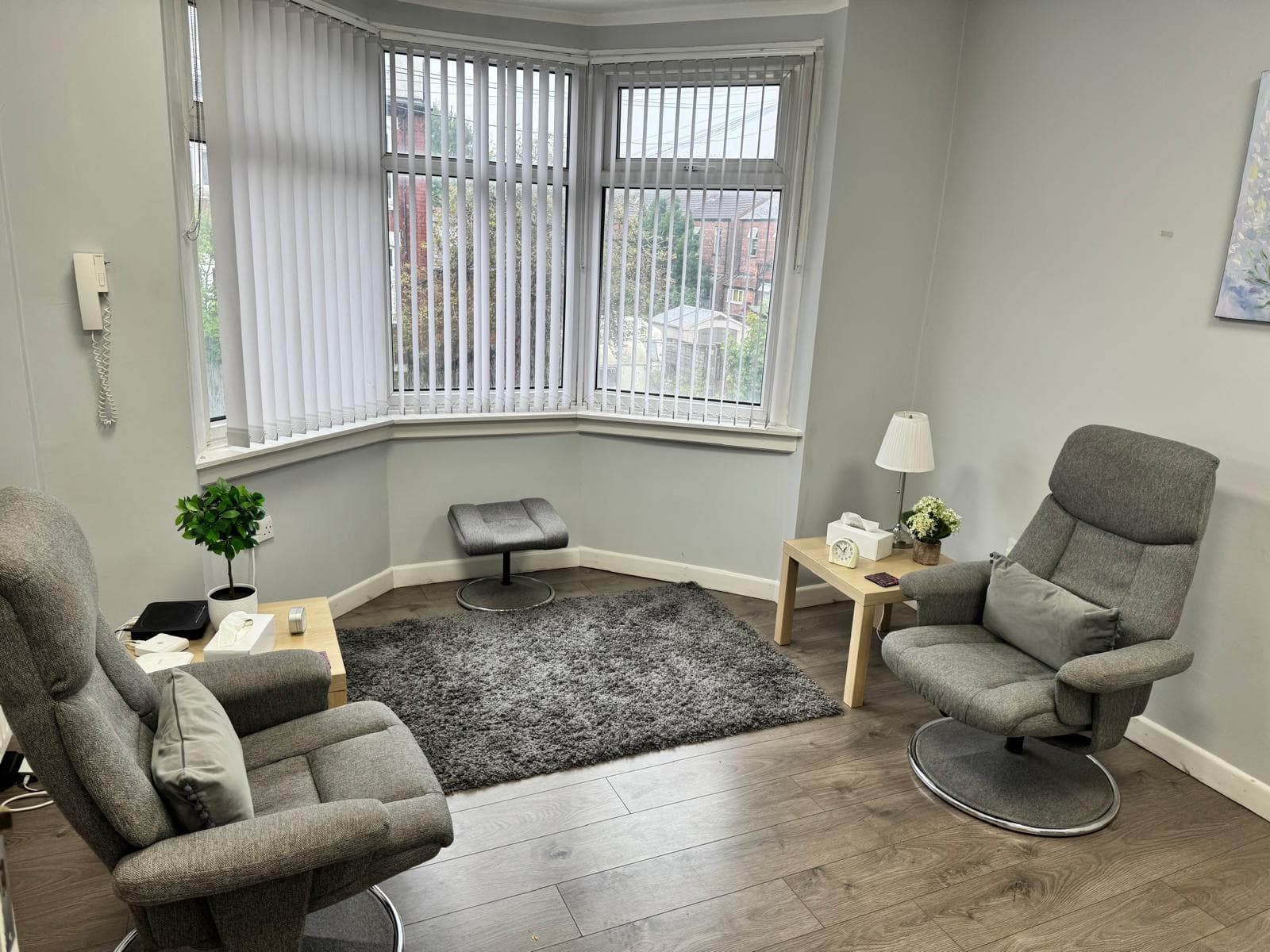 A calm private consultation room at Shanti Haven